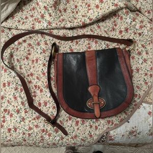 Vintage Fossil Saddle Bag